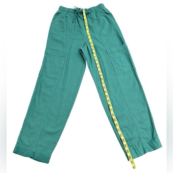 WOMEN'S UNIVERSAL THREAD GREEN LINEN TAPERED PANTS LEG SIZE XS - Picture 5 of 7